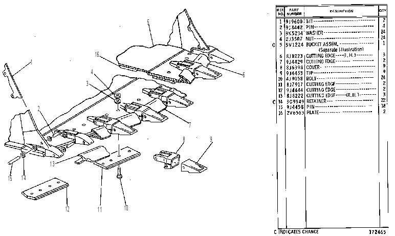 Ковш скальный 2V6547 CAT