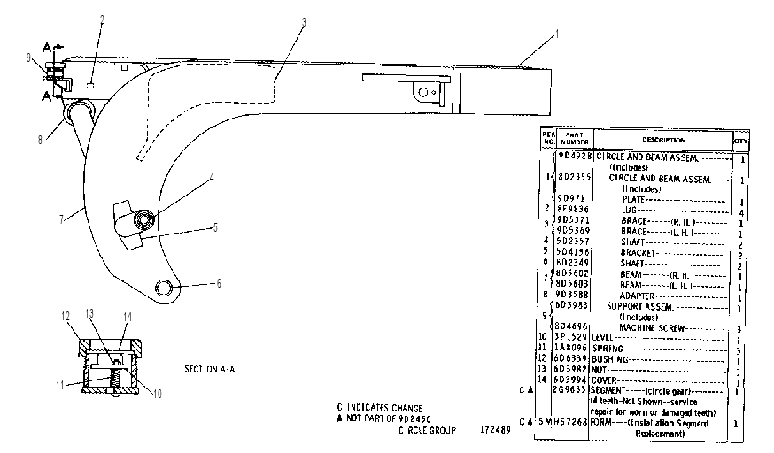 Поворотный круг 9D2450 CAT