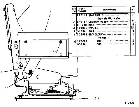 Сиденье 7G4038 CAT