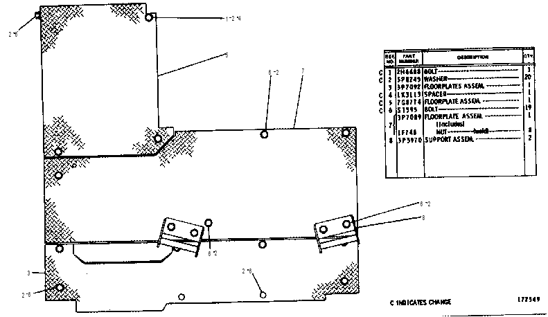 Напольная плита 3P5578 CAT