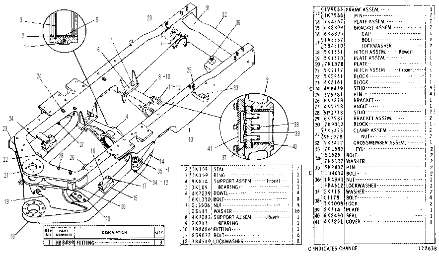 REAR FRAME GROUP 9K4151 CAT