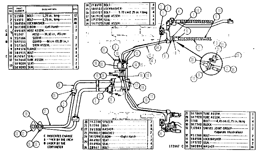 TILT CYLINDER LINES GROUP 5K6408 CAT