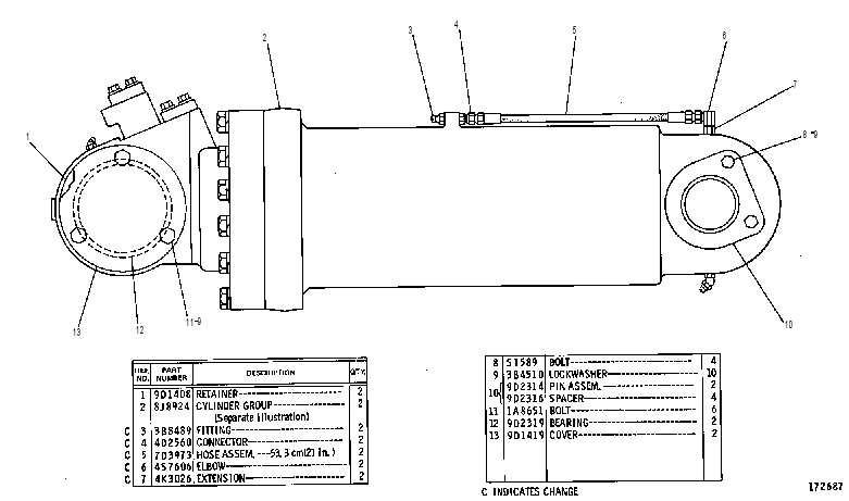 CYLINDER & MTG GP-HOIST 9D2725 CAT