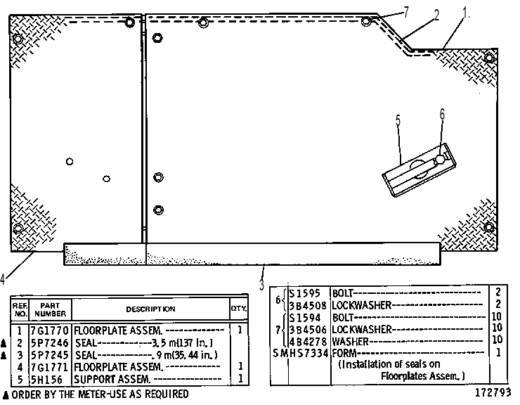 Напольная плита 7G1775 CAT
