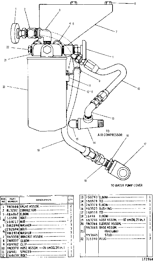 WATER FILTER GROUP 9N5337 CAT