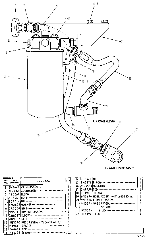 WATER FILTER GROUP 9N5340 CAT