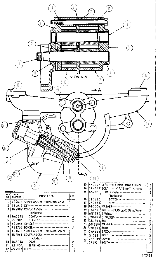 ENGINE OIL PUMP GROUP 8N1929 CAT