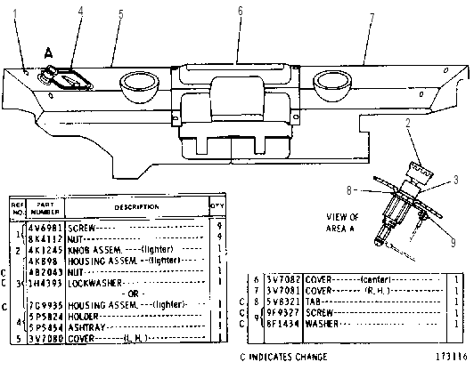 COVER GP-DASH 3V7673 CAT