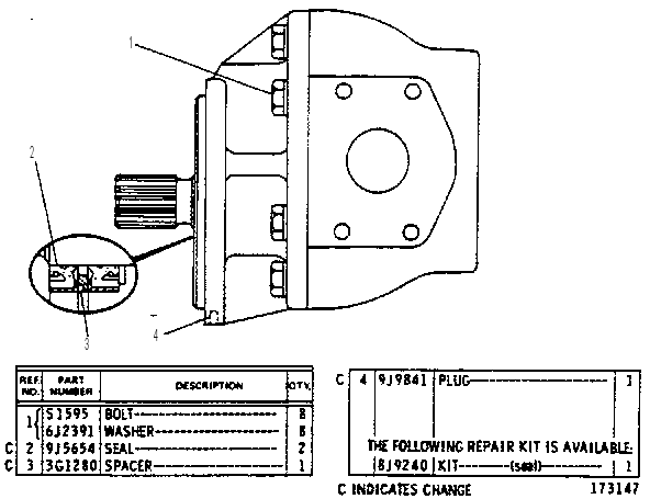GEAR PUMP GROUP 8J8751 CAT
