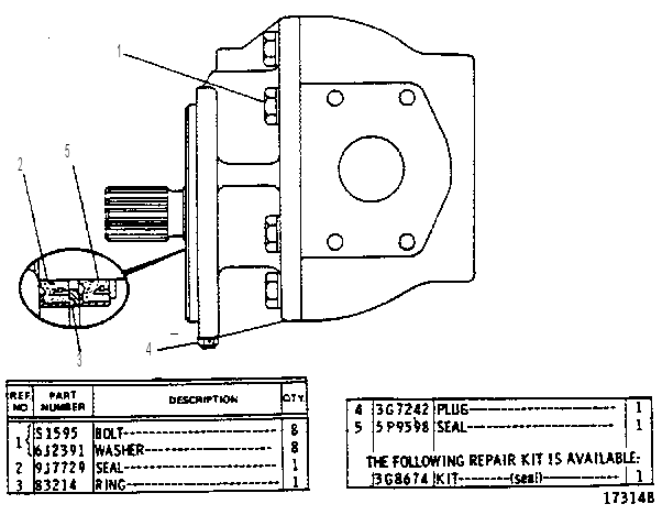 GEAR PUMP GROUP 3G7429 CAT