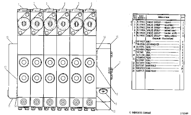 Клапан управляющий 9J1219 CAT