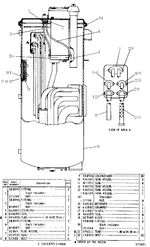 HYDRAULIC TANK AND FILTER GROUP 9J6401 CAT