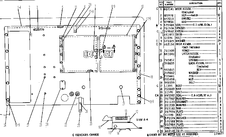 HOOD SIDE DOOR GROUP 2G7930 CAT