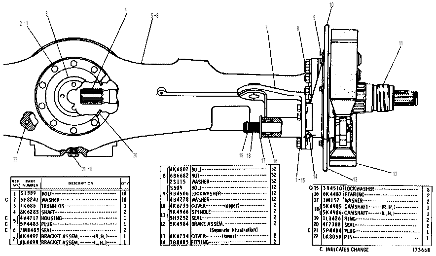 REAR BRAKE AND AXLE GROUP 8K6509 CAT