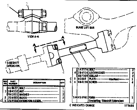 CENTERSHIFT EXTENSION GROUP 2G6830 CAT