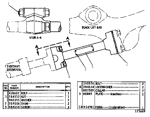 CENTERSHIFT EXTENSION GROUP 6G1540 CAT