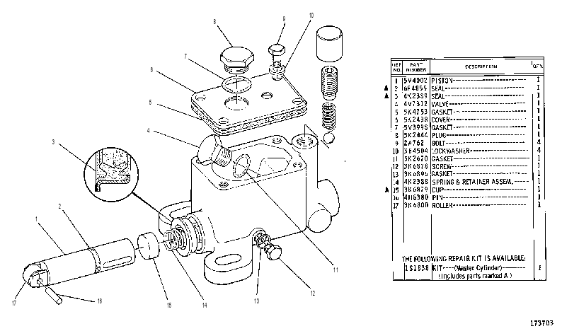 CYLINDER AS-MASTER 5V4003 CAT