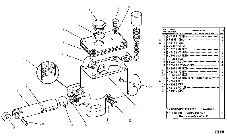 CYLINDER AS 5V4004 CAT
