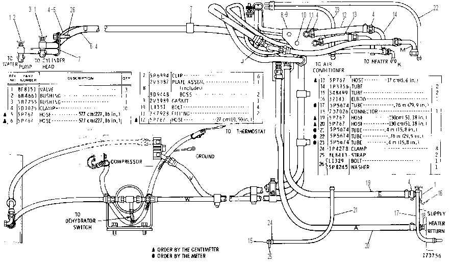 Трубопроводы кондиционера 5V5928 CAT