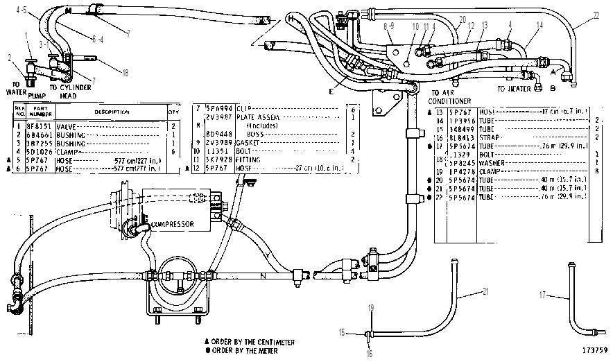 Трубопроводы кондиционера 5V5927 CAT