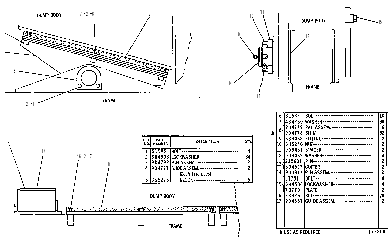 MOUNTING GP-AUXILIARY BODY 6G5554 CAT