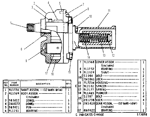 OIL PUMP ASSEMBLY 9L2283 CAT