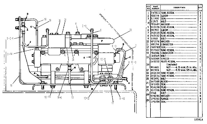 VALVE & LINES GP 5V8357 CAT