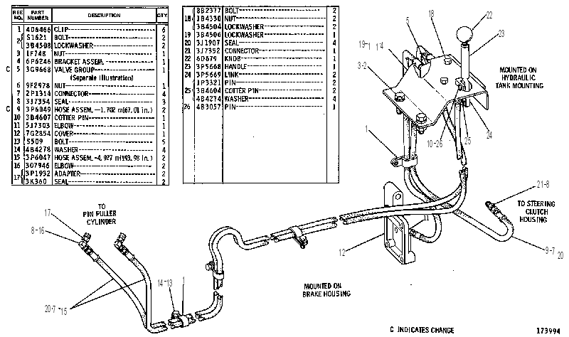 HYDRAULIC CONTROL AR 6P8165 CAT