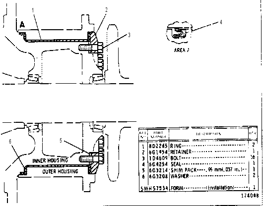 FINAL DRIVE SERVICE SEAL GROUP 6G4440 CAT