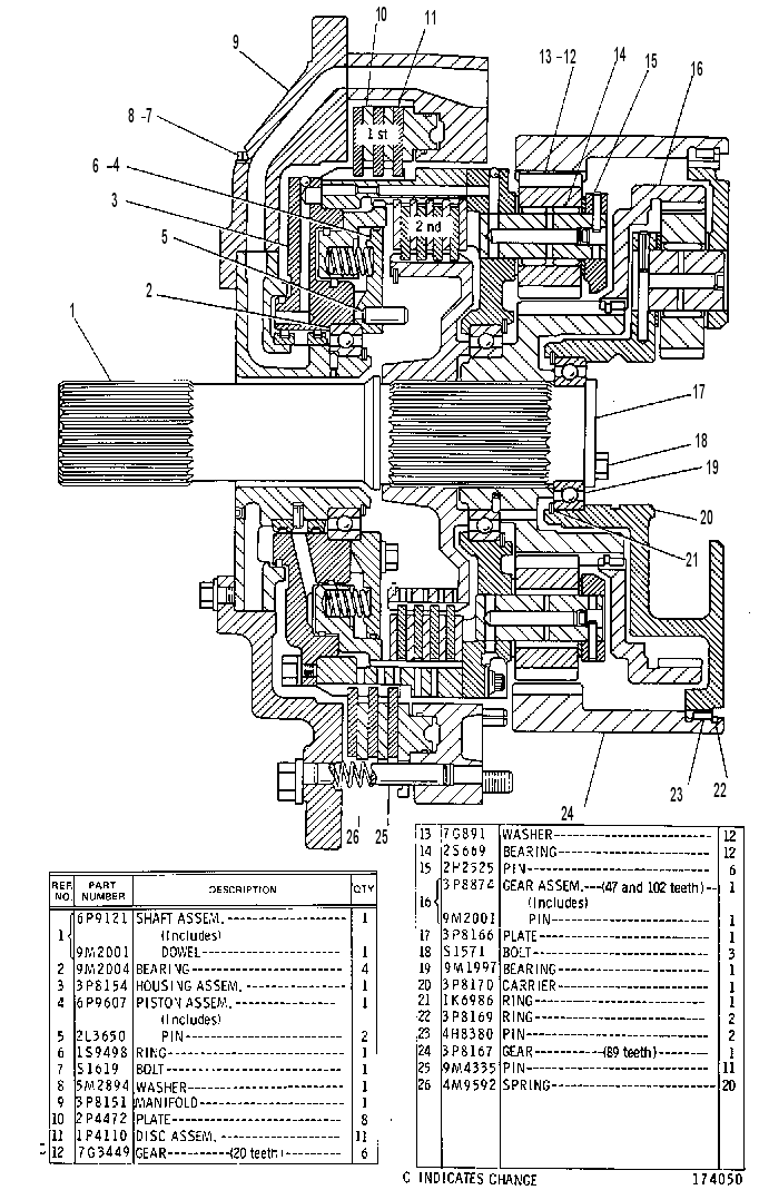 Планетарная передача 6P2094 CAT