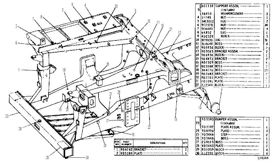 FRAME ASSEMBLY 6G1591 CAT