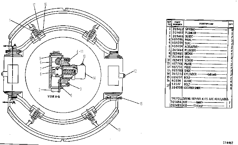 BRAKE GROUP--R.H. 6G5250 CAT
