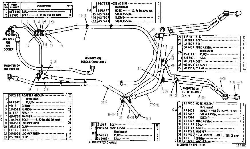 Трубопроводы маслоохладителя 9D4785 CAT