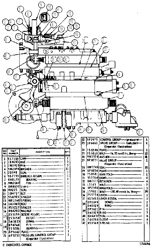 Управление гидравликой трансмиссии 7G4991 CAT