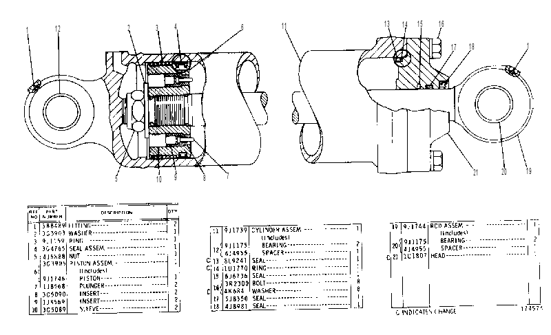 CYLINDER GP-RIPPER LIFT 3G2221 CAT
