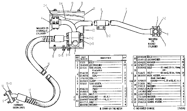 Трубопроводы рукояти 2V0525 CAT