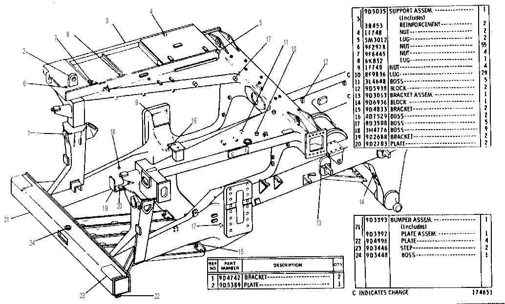 FRAME ASSEMBLY 2G2389 CAT