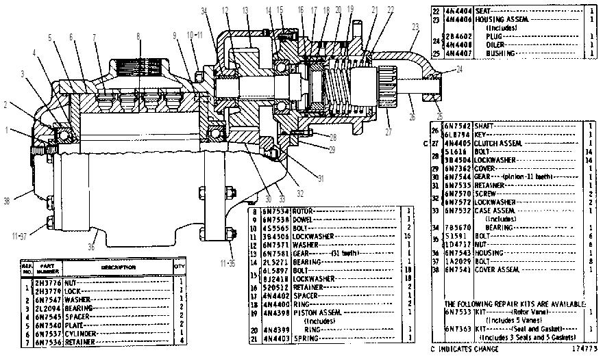 Стартер пневматический 3N9411 CAT