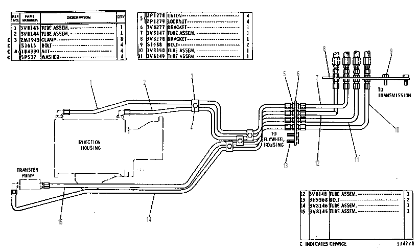 Трубопроводы топливные 2V4814 CAT