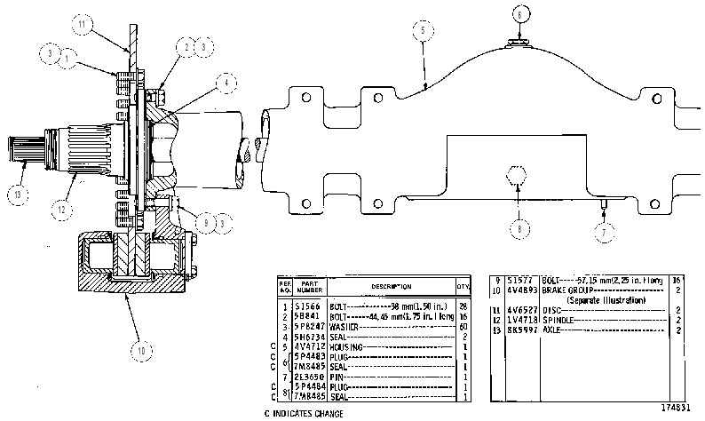 BRAKE & AXLE GP-FRONT 4V6533 CAT