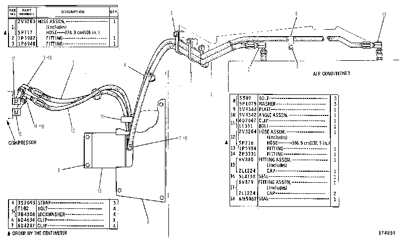 Трубопроводы кондиционера 5V9375 CAT