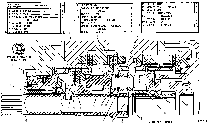 Планетарная передача 9P9719 CAT