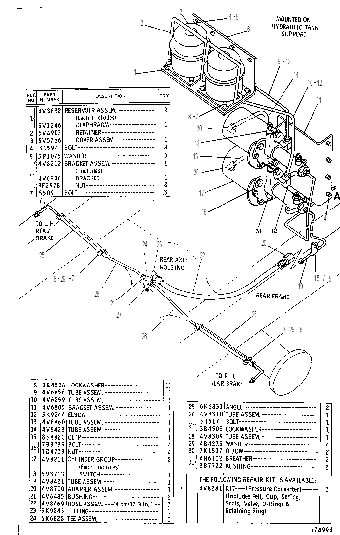 CONTROL GP-BRAKE & AIR 4V6975 CAT