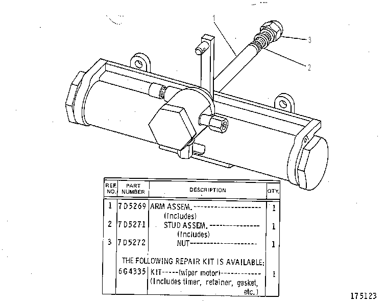 MOTOR GP-WIPER 6G4495 CAT