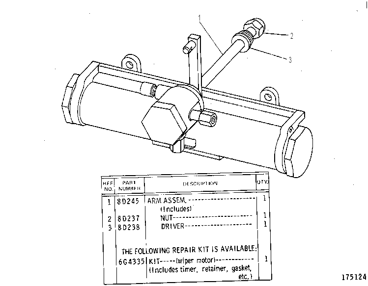 MOTOR GP-WIPER 6G4350 CAT