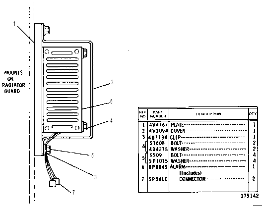 BACK-UP WARNING GROUP 7V5303 CAT