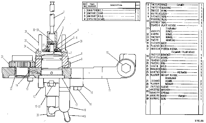 PLATE GP-GOVERNOR ADAPTER 8N7525 CAT