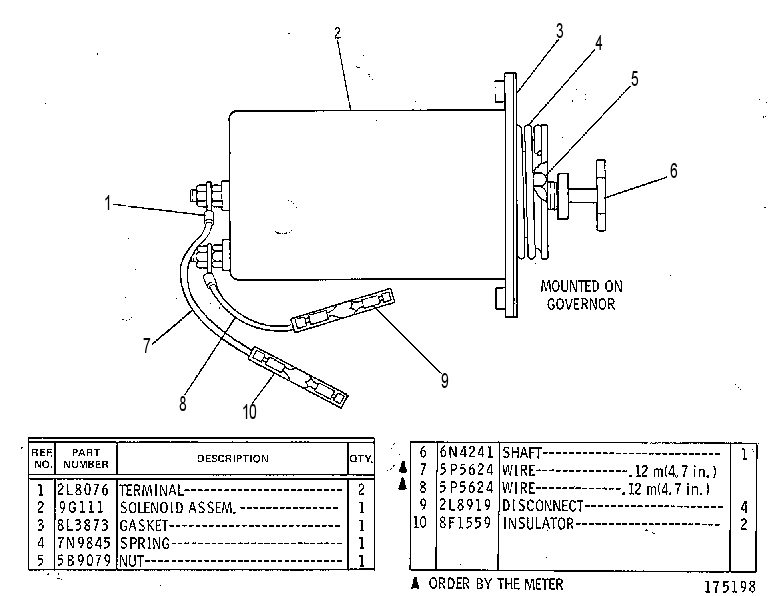 ELECTRICAL SHUT-OFF GROUP 9N6338 CAT