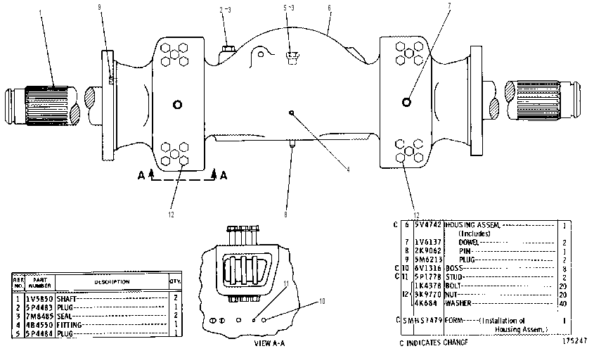AXLE GP-FIXED 1V5949 CAT