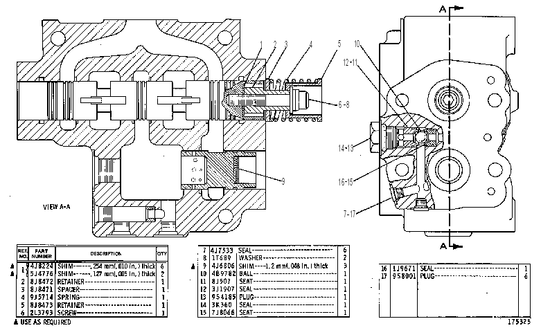 BASIC VALVE GROUP 1U1078 CAT